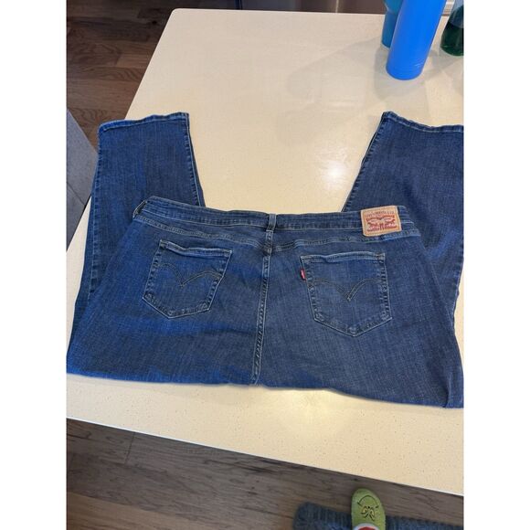 Levi Strauss Women's Boyfriend Jeans size 22W Plus Blue Distressed - Picture 4 of 5